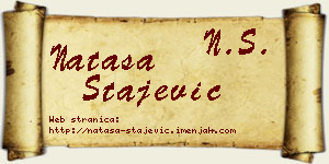 Nataša Stajević vizit kartica